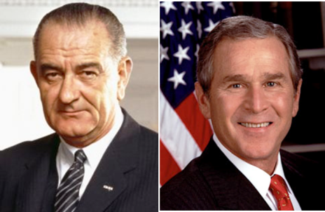 Lyndon B Johnson George W Bush